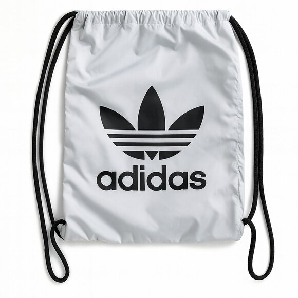 Adidas Originals Trefoil Drawstring Sackpack Black Gym Bag Unisex -AC096 - Picture 1 of 7
